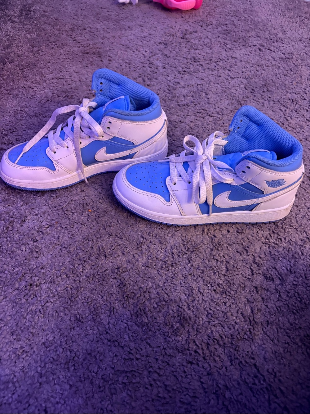 Nike jordan 1 kids' High-Top Sneakers - White & Light Blue
